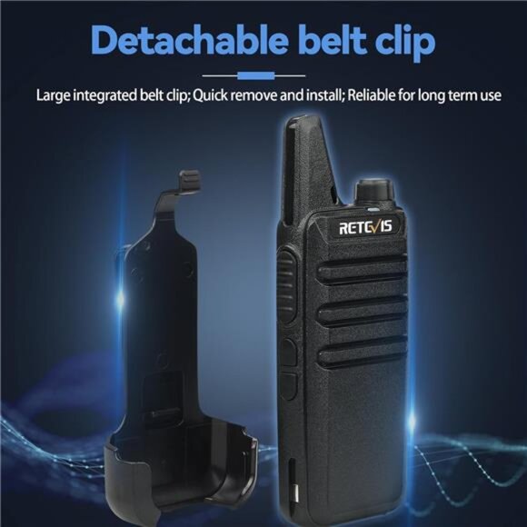 Walkie Talkies, Mini 2 Way Radio Rechargeable, VOX Handsfree, Portable, Two-Way - Picture 6 of 7